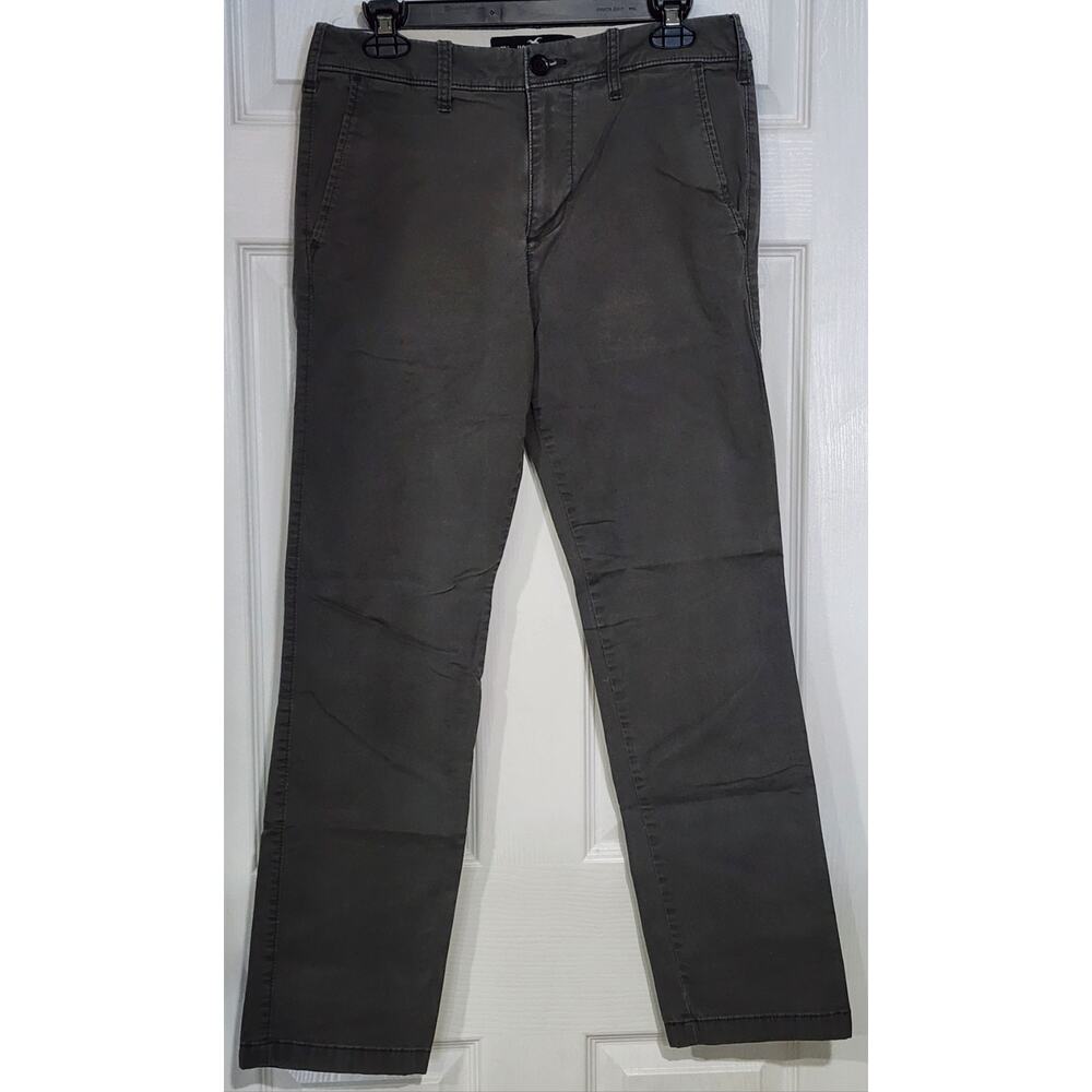 Hollister Men’s Slim Straight Chino/ Epic Flex Pants 31x32 ~ Charcoal Gray